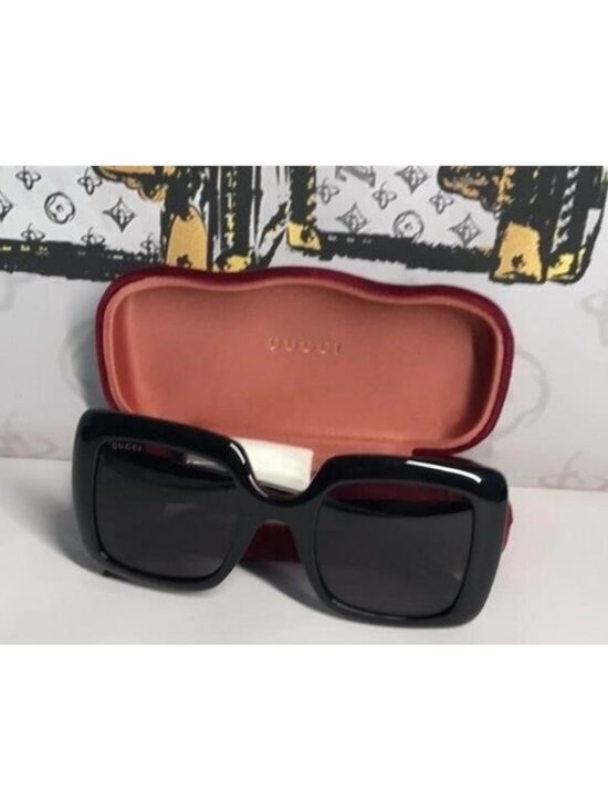 New Authentic ✨ Gucci GG0896S 001 – Oversized Black Square Sunglasses ✨ main image 6